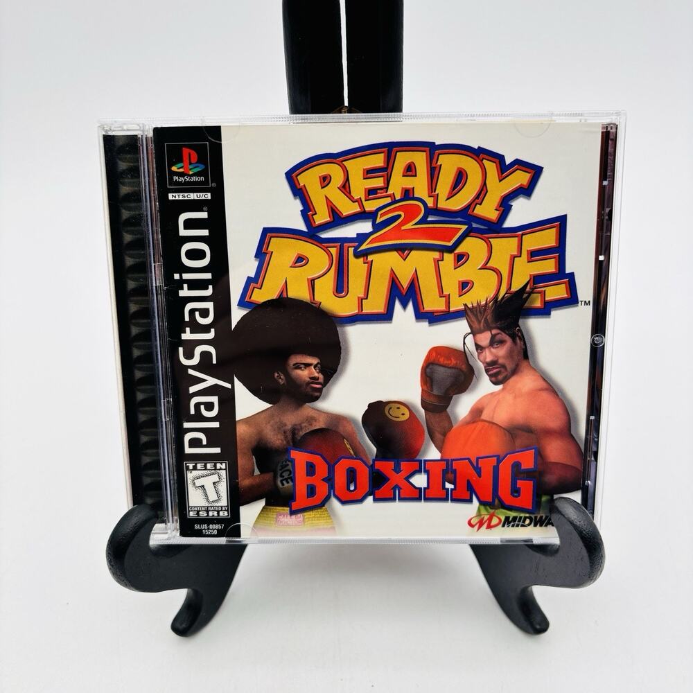 Ready 2 Rumble Boxing (Playstation PS1) BlackLabel Complete CIB w/RegCard Tested